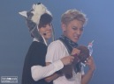 Luhan & Tao fighting over a stuffed animal